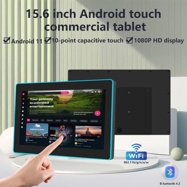 15.6Inch RK3566 NFC POE Power Android Tablet PC for Wall Mounted Meeting Room Management