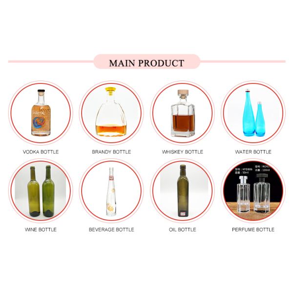 Customized Capacity 100-1000ml Clear Square Glass Spray Bottle for Whiskey Supply