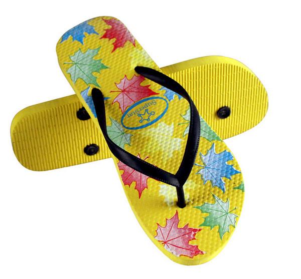 V strap full color printed  Women Flip flops  thongs slipers manufacturers