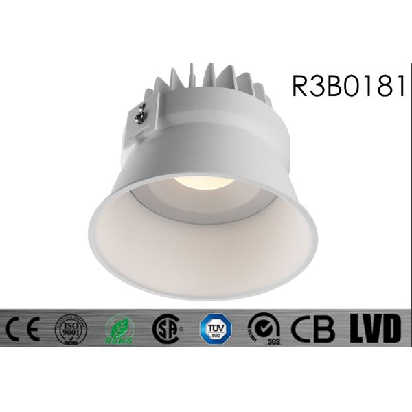 Cut out 134mm Dia138*H116MM Round Fixed Slim Trim Recessed 30W 2700-3000K 60Deg Dimmable LED COB IP54 Hotel Downlights