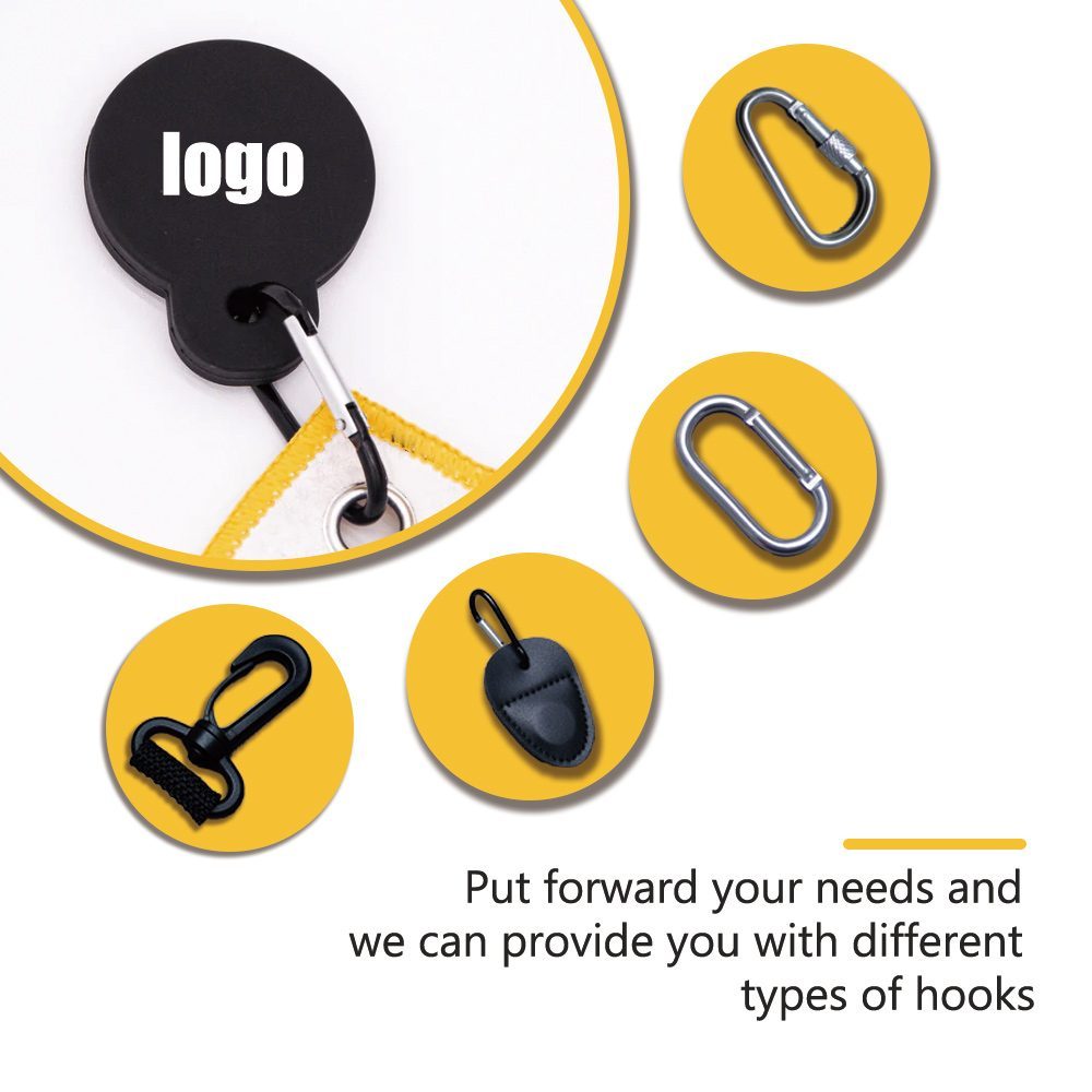 Absorbent 40x40cm with Carabiner Clip Lightweight Waffle Golf Towel