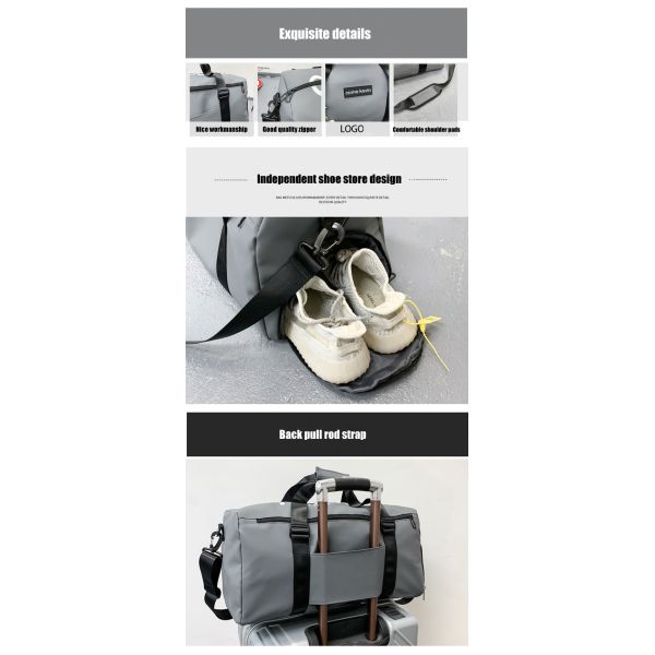 45L Lightweight Gym Duffle Bag Sport Gym Bag With Shoe And Wet Compartment