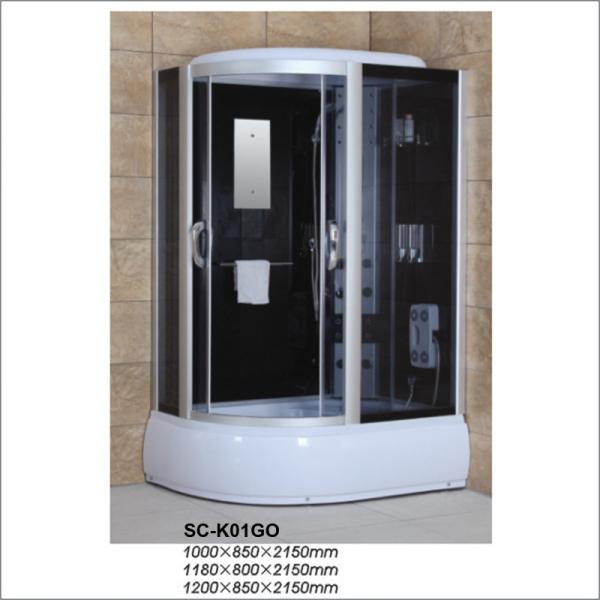 Certificado do CE de Grey Glass Corner Shower Stall da porta deslizante para a casa/hotéis