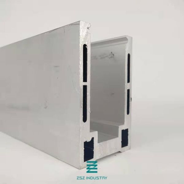 100x62mm U Shaped Aluminum Channel , Aluminum U Channel For Glass Balustrades Base