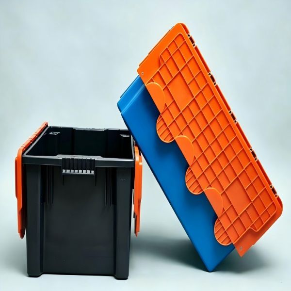 Plastic storage boxes