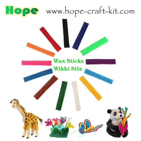 Magic Wax Sticks Wax Wire Wikki Stix Doodle Sticks for Children Kids DIY Hand-Craft Material STEM Innovation  OEM