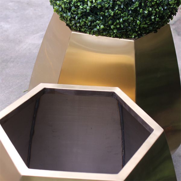 Plantadores redondos exteriores elegantes dos potenciômetros de flor do metal para a venda