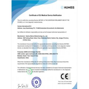 Suzhou Belove Biotechnology Co., Ltd Certifications