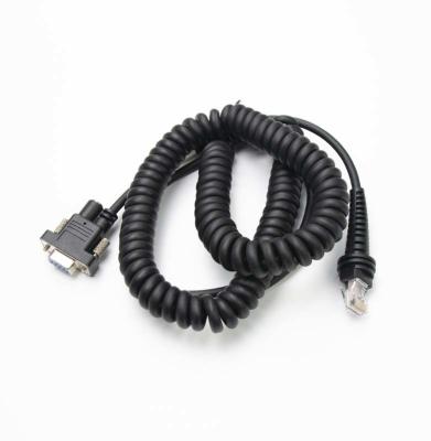 RS232 DB9 Male To Rj45 Cable Coiled 3M Length 5V Black Color
