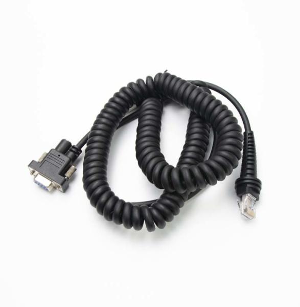 RS232 DB9 Male To Rj45 Cable Coiled 3M Length 5V Black Color