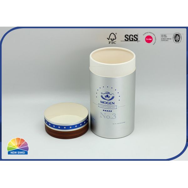 Коробка трубки белого соли чая качества еды картона упаковывая бумажная