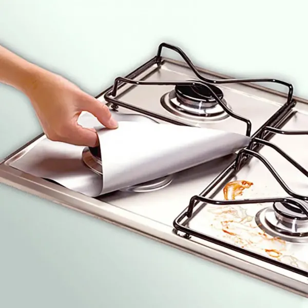 Reusable Square Foil Gas Hob Protector Liner Tray for Eco-Friendly Kitchen Accessories