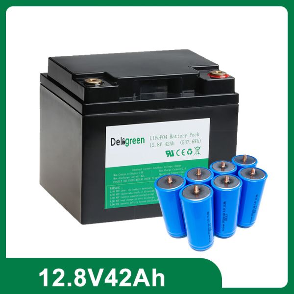 42AH 12V Lithium Iron Phosphate Battery with 2000 Cycles and Built-in BMS for Solar Systems