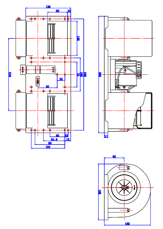 Auto Cooling Central Ac Blower Motor Replacement For Bus / Truck / Van