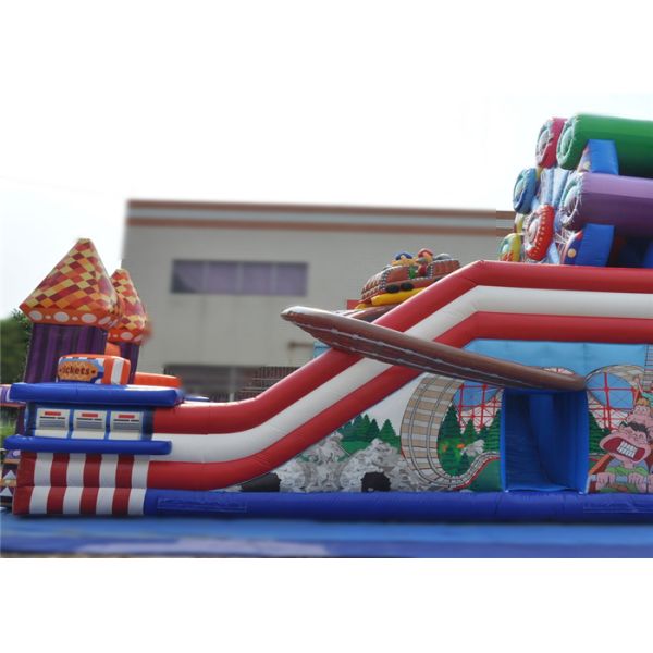 Популярное коммерчески скольжение н выскальзывания, на открытом воздухе раздувной брезент ПВК 0.55мм водных горок