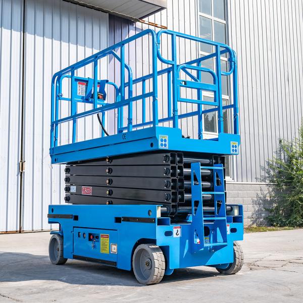 6m 8m Self Propelled Scissor Lift Maintain Free Mobile Scissor Lift