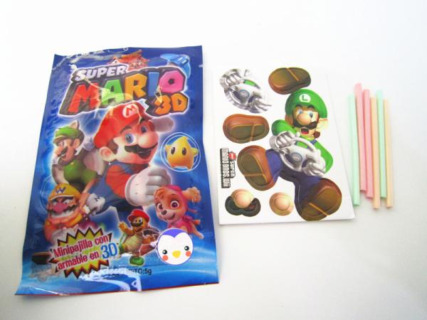 Doces misturados da vara dos doces do sabor do fruto do enigma super de Mario Tasty Candy Powder With 3D