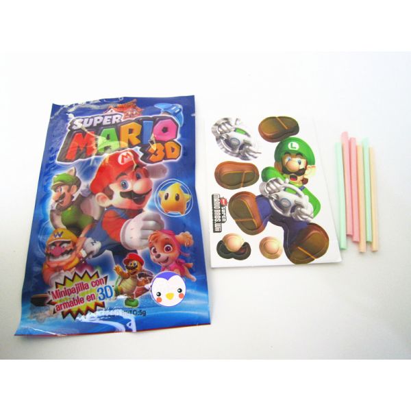 Супер порошок конфеты Марио вкусный с помадками ручки конфеты вкуса плода головоломки 3D смешанными