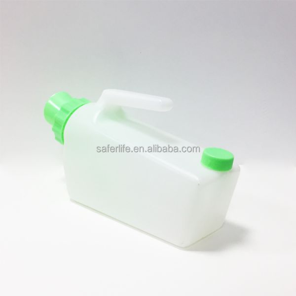 anti back flow  Plastic Unisex 1000ML Urine Bottle Logo Printed Available Portable Urine Bottle