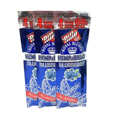 Custom Empty Cigar Roll Wrapper Blunt Resealable k Packaging Bag Wholesale Smell Proof Waterproof