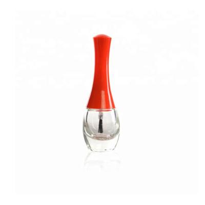 le vernis à ongles 10ml fait sur commande met les chapeaux en bouteille blancs bleus rouges en plastique avec la brosse