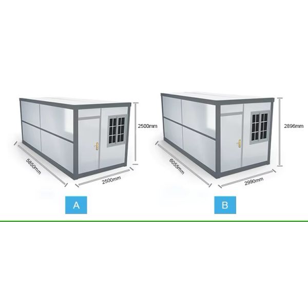 20ft 40ft Prefab Steel Container House Sandwich Panel Bathroom Included Семья или отель