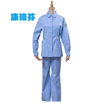 Blue Collar Button Pocket Nonwoven Isolation Gown Polyester