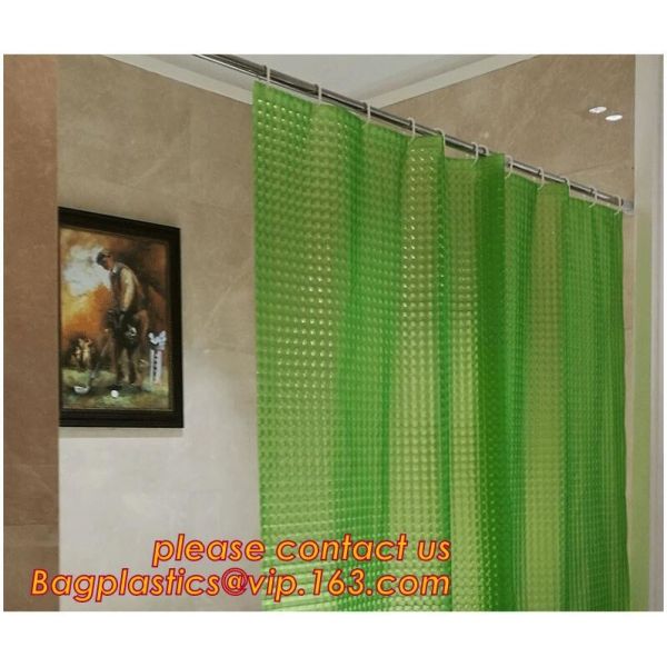 Mould Proof Waterproof white and black trellis design pvc custom bath curtain printed shower curtain, High quality Polye