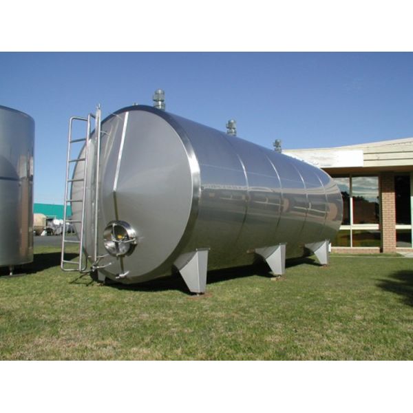 Horizontal Stainless Dairy Tank Milk Storage Cooling Chilling Cooler Refrigerating
