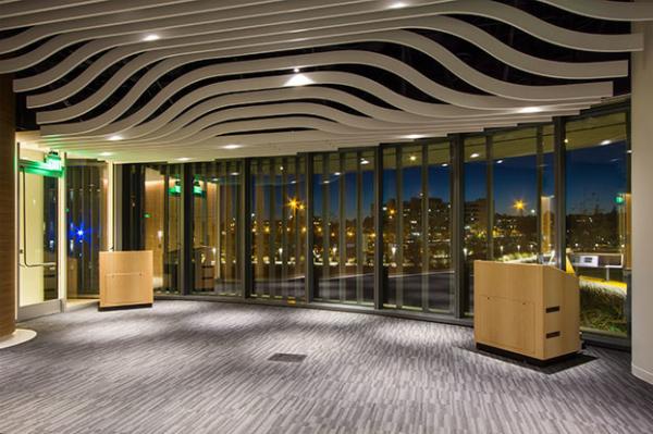 U Shape Aluminum Baffle Ceiling , Linear Baffle Ceiling 50x100MM  Prevents  Calorific Loss