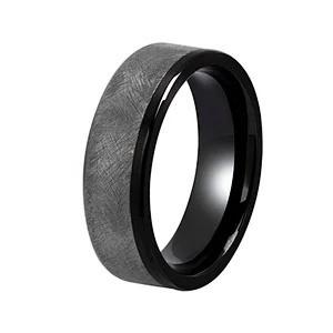 Fashion Trendy Blank Stainless Steel Ring 8mm Width Jewelry Ring Full Size For Men