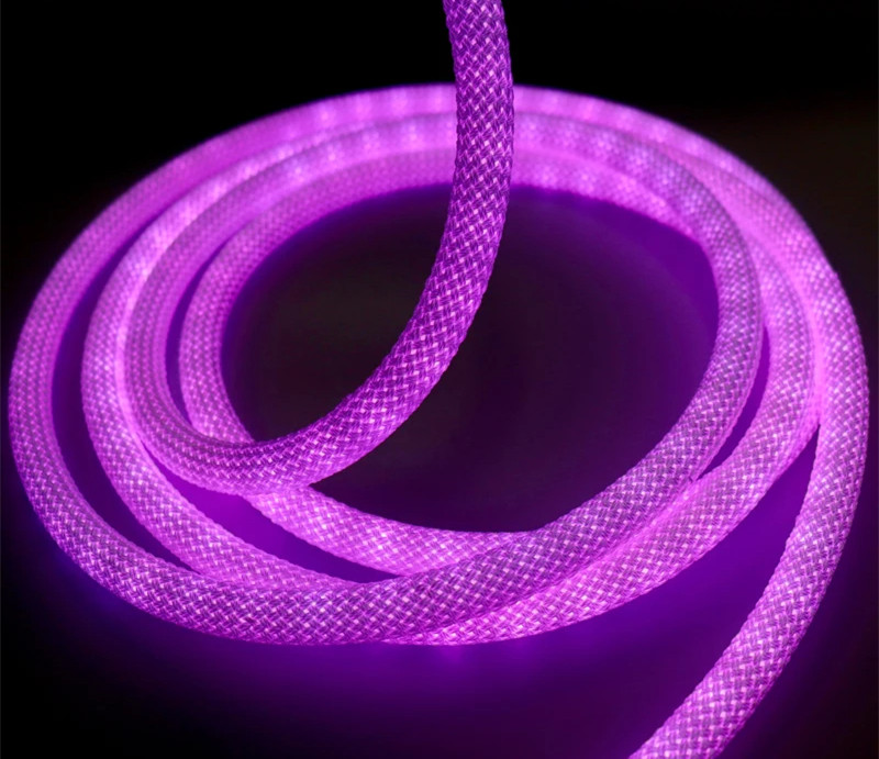 RGB Smart диаметр 20 мм водонепроницаемый тканевый неоновый светодиодные световые ленты для декорации