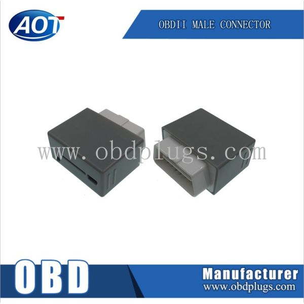Normal Color ABS Plastic16 Pin J1962 OBD OBD II EML327 OBD2 Enclosure for Offer Drawing