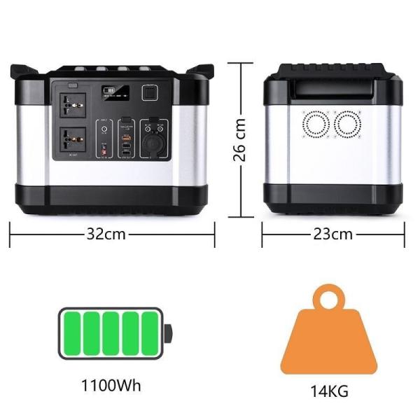 Outdoor Camping Portable Power Station 1000W Solar Generator With Fast Charger