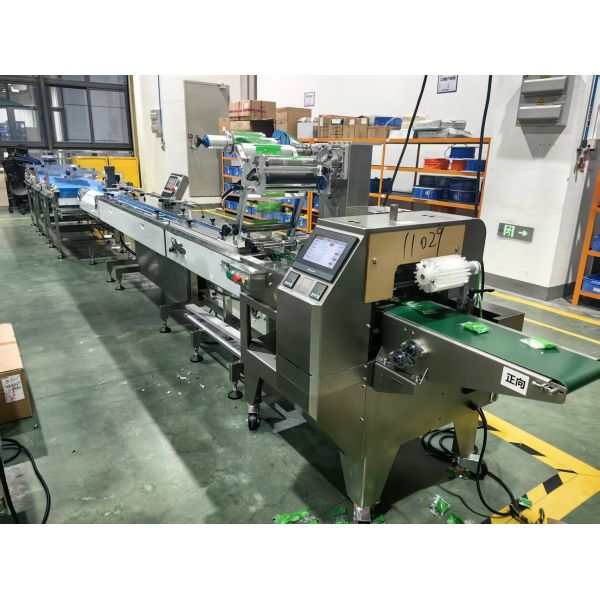 Food Flow Wrapping Machine Automatic Sorting Line Packaging Equipment Use