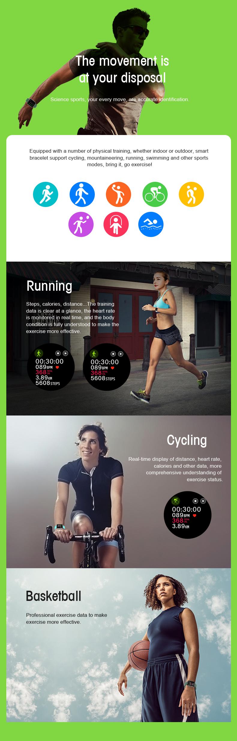 Люди и женщины дозора самого нового дизайна умные 8 языков касаются воде сна IP67 кислорода крови тарифа сердца фитнеса спорт экрана