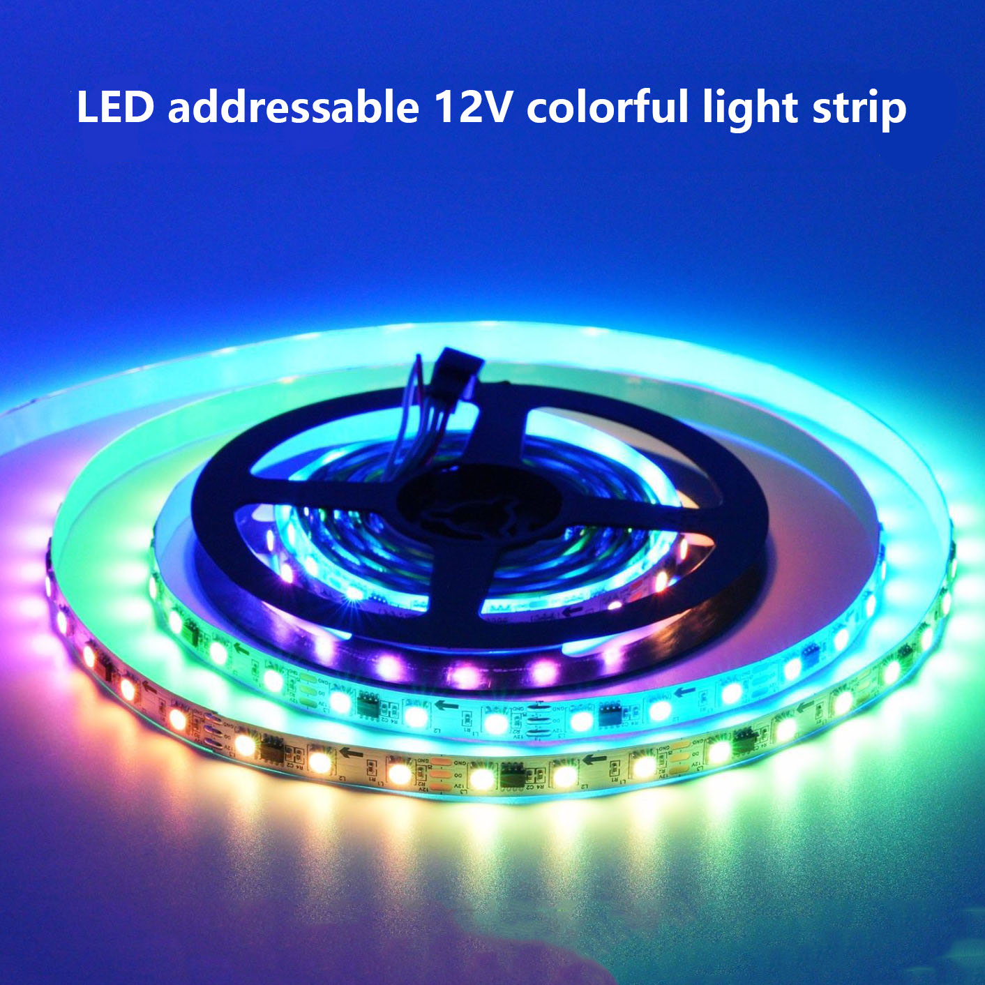 Адресная световая полоса 12v 5050 Rgb Fantasy Color 2811 Led водонепроницаемая для Ktv Bar