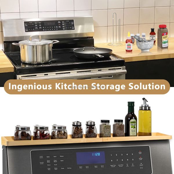 Экологически чистый бамбуковый магнитный шкаф для хранения специй