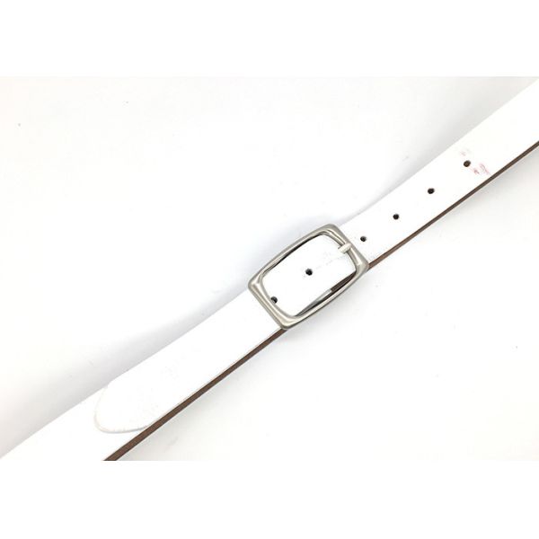 Simplicity Womens Genuine Leather Belt Polished Golden And Black Metal Buckle