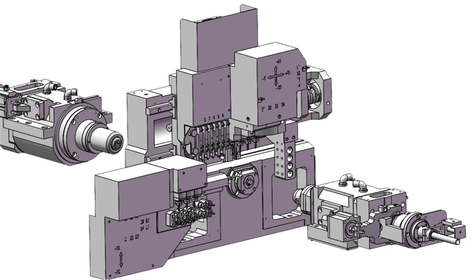 JIANKE CS12-6 Swiss Type CNC Lathe with Rotary Guide Bush Mode, Internal Oil Cooled Electric Spindle, and Highly Modular Expansion Function