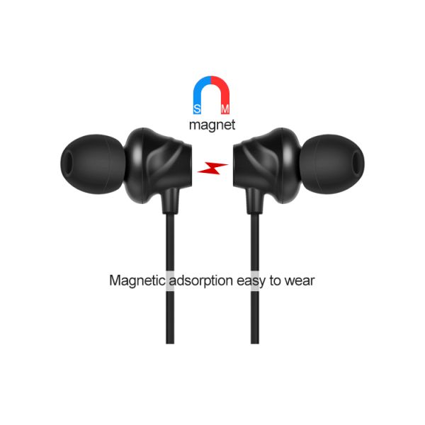 Waterproof Magnetic Neckband Bluetooth Earphones IPX4 Black Red Color