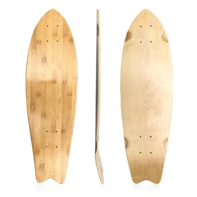 28inch Fish Tail Mini Cruiser Blank Skateboard Decks Canadian Maple Single Kick