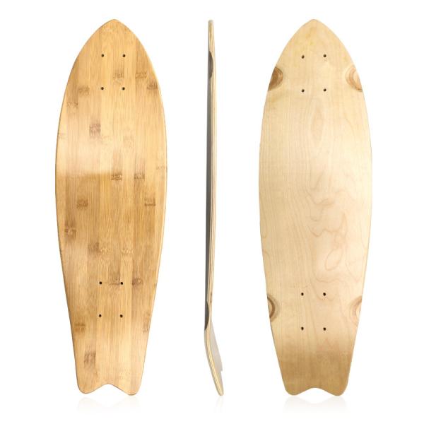 28inch Fish Tail Mini Cruiser Blank Skateboard Decks Canadian Maple Single Kick