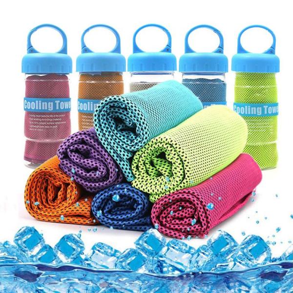Customized Logo Personalized Quick Dry Travel Towel Lightweight Ice Cold Cool Feeling Sweat Microfiber Travel Gym Essential Sports Towels