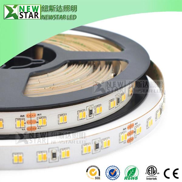 CCT 3014 WW W 12v 24v led dual white 3014 flexible strip 3000K to 6000K dimmable 3014SMD CCT adjustable led strip lights