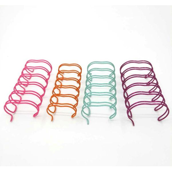 135 hojas 5/8 bobina espiral del alambre de libro de atascamiento del alambre del doble del alambre gemelo del lazo