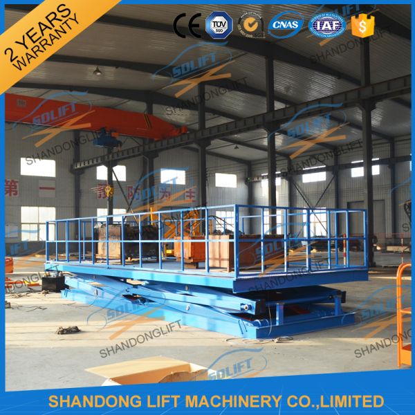 6T 5M Heavy Duty CE Hydraulic Scissor Lift Hydraulic Large Scissor Cargo Lift