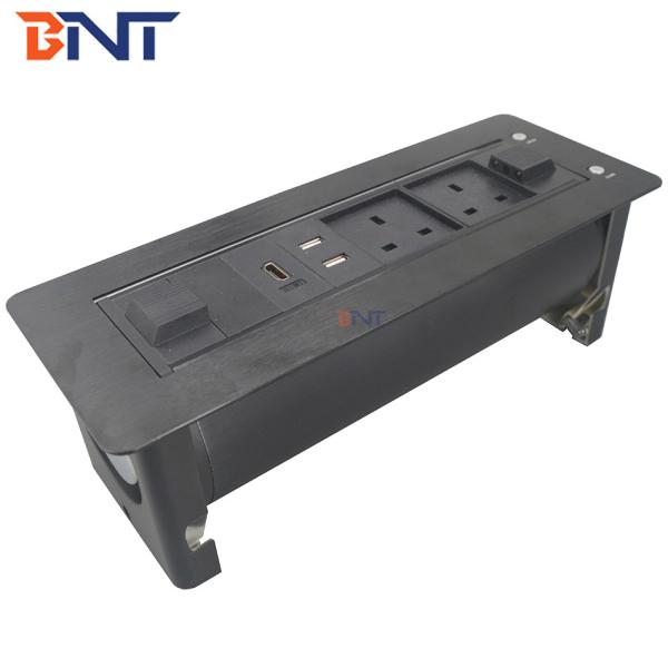 With phone charger hidden into table media power data table top socket outlet