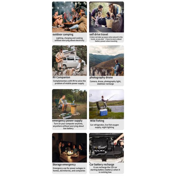 Large Capacity Portable Power Stations Wireless Fast Charging Power Station 2000W