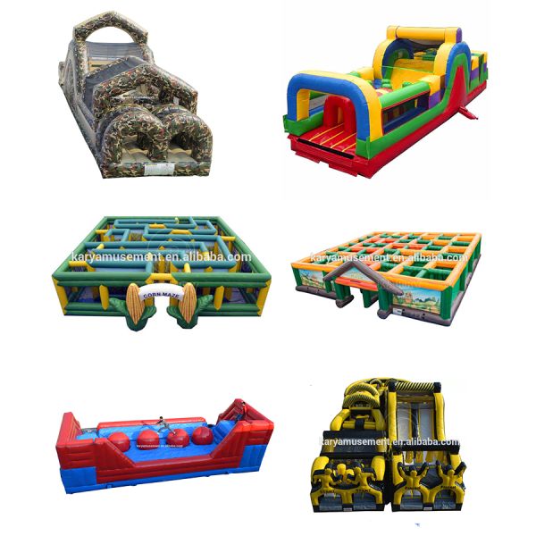 Big Balls Inflatable Wipeout Course Customized Obstacle Course Equipment for Adults